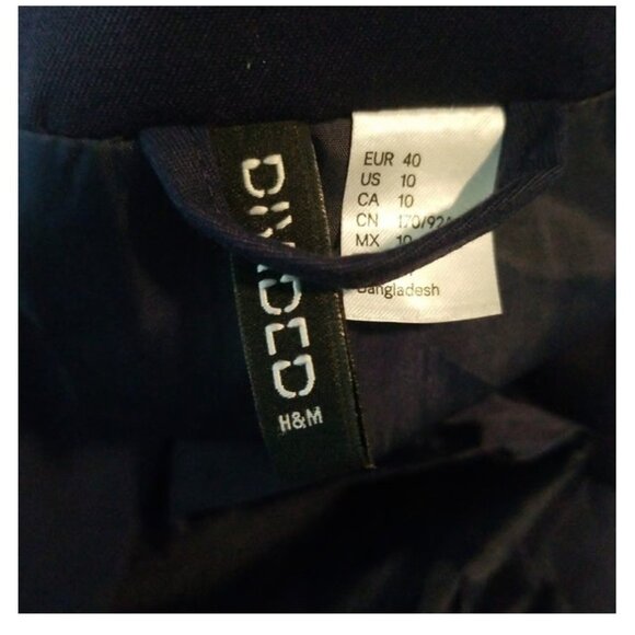 H&M Divided blazer jacker Size 10 Blue - Picture 6 of 6
